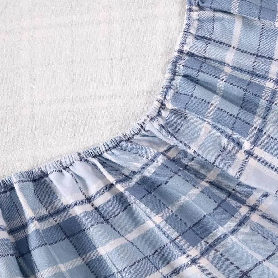 Flannel Bed Sheets Anti Pilling Wrinkle Resistant Cotton For All Season Comfort