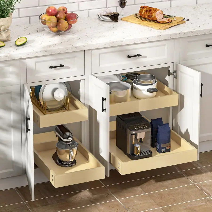 Soft Close Pull Out Cabinet Organizer For Kitchen Cabinets