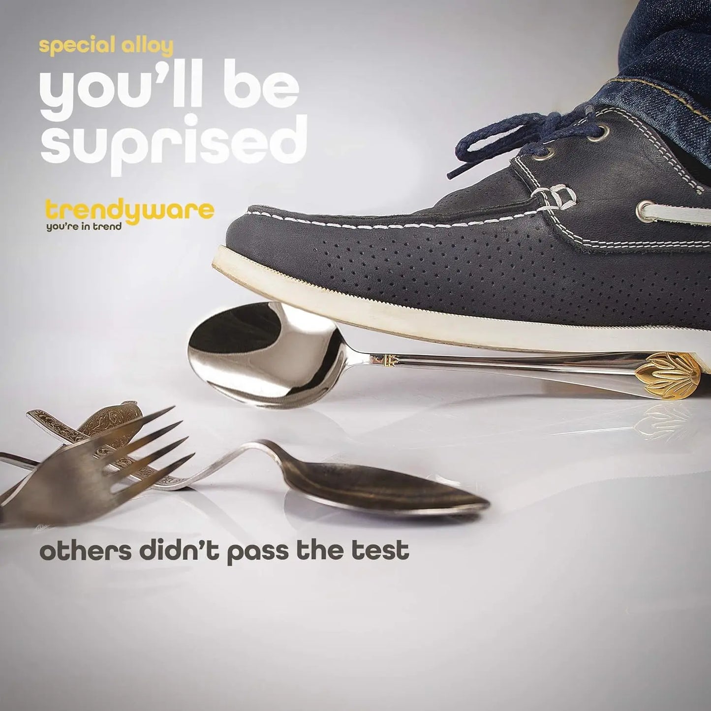 Stainless Steel Silverware Set For Six With Lotus Design