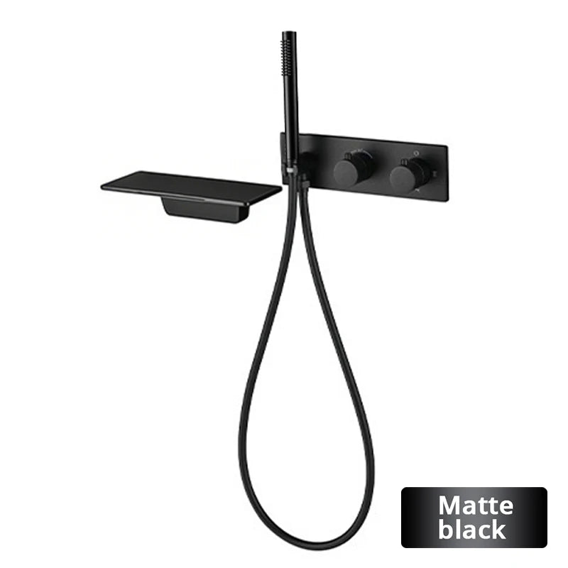 Smesiteli Wall Mount Thermostatic Tub Faucet With Hand Shower