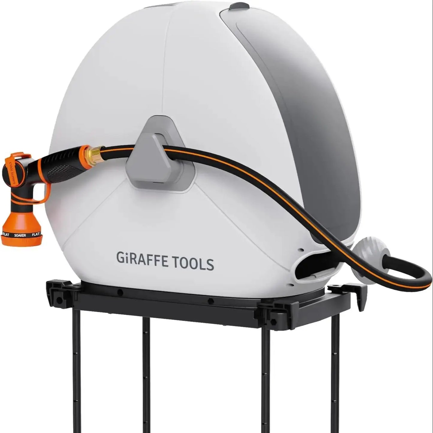 Giraffe Tools Retractable Hose Reel With Automatic Rewind Ground Mount