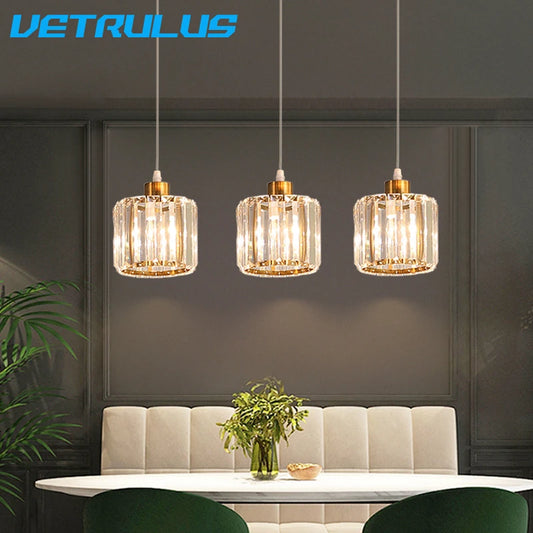 VETRULUS Minimalist K9 Crystal Ceiling Lamp For Living Room