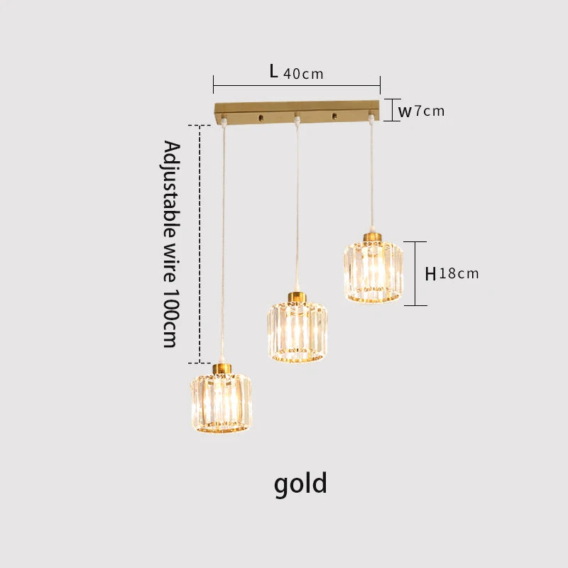 VETRULUS Minimalist K9 Crystal Ceiling Lamp For Living Room