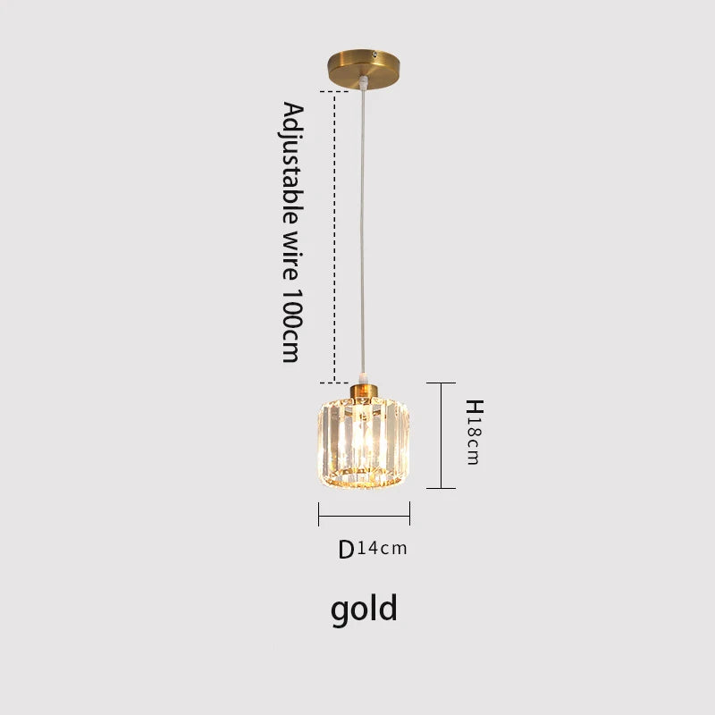 VETRULUS Minimalist K9 Crystal Ceiling Lamp For Living Room