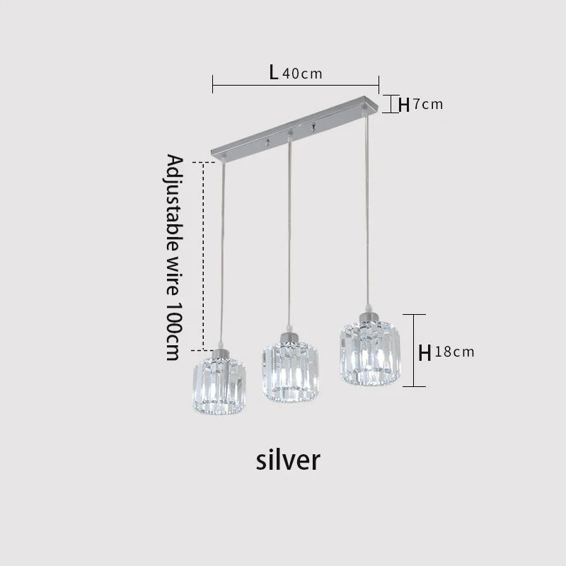 VETRULUS Minimalist K9 Crystal Ceiling Lamp For Living Room