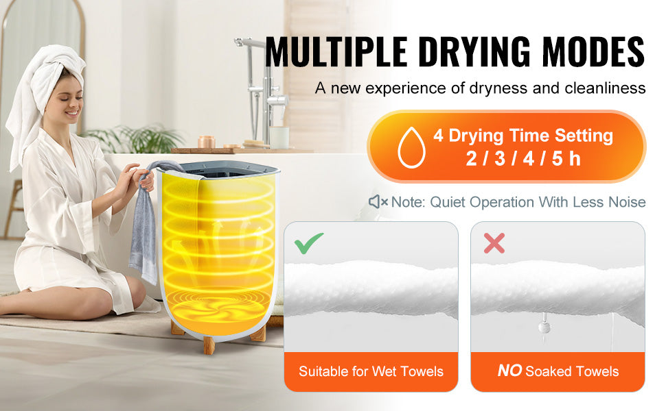 SucceBuy Towel Warmer Bucket With LED Screen For Bathroom Spa